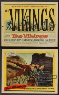 5w404 VIKINGS 8 LCs '58 Kirk Douglas, beautiful Janet Leigh, Tony Curtis, Richard Fleischer!
