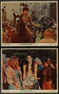 5w535 WALK WITH LOVE & DEATH 7 LCs '69 John Huston, topless Anjelica Huston, romantic images!
