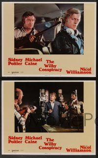 5w423 WILBY CONSPIRACY 8 LCs '75 Sidney Poitier & Michael Caine, Prunella Gee, escape & survival!
