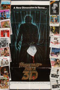 5x030 LOT OF 24 FOLDED ONE-SHEETS '70s-80s great images from a variety of different movies!
