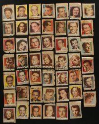 5x191 LOT OF 96 COLOR CARDS OF MOVIE STARS FROM MEXICAN MAGAZINES '40s all the best stars!