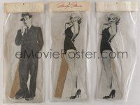 5x203 LOT OF 3 STANDEES '80s Humphrey Bogart & TWO sexy Marilyn Monroe!