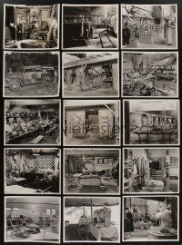 5x253 LOT OF 38 8x10 SET REFERENCE PHOTOS '40s-50s cool set images with visible clapboards!