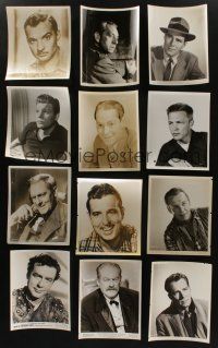 5x262 LOT OF 22 MALE PORTRAIT 8x10 STILLS '40s-50s head & shoulders images of Hollywood stars!
