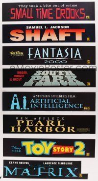 5x300 LOT OF 60 5x25 PLASTIC HEADERS '90s-00s great title images from a variety of movies!