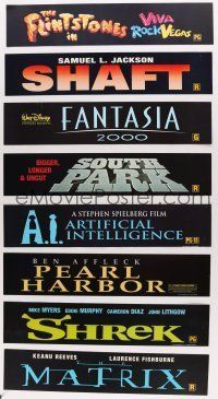 5x302 LOT OF 52 5x25 PLASTIC HEADERS '90s-00s great title images from a variety of movies!