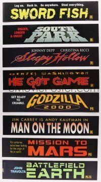 5x306 LOT OF 32 5x25 PLASTIC HEADERS '90s-00s great title images from a variety of movies!