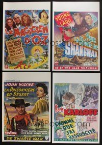 5x472 LOT OF 4 UNFOLDED REPRO BELGIAN POSTERS '90s Wizard of Oz, Searchers & other great titles!