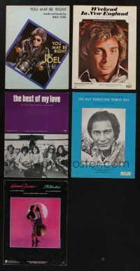 5x173 LOT OF 5 SHEET MUSIC '70s-80s Barry Manilow, Billy Joel, Eagles, Donna Summer, Paul Anka!