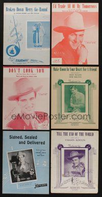 5x172 LOT OF 6 COWBOY COUNTRY WESTERN SHEET MUSIC '40s songs by Jimmy Wakely, Ernest Tubb & more!