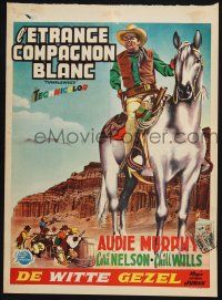 5y108 TUMBLEWEED Belgian '53 different Bos art of cowboy Audie Murphy on horseback!