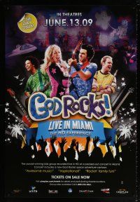 5y055 CINEPLEX ENTERTAINMENT Canadian 1sh '00s God Rocks live in Miami, cool image of the band!