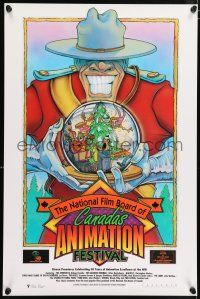 5y061 NATIONAL FILM BOARD OF CANADA'S ANIMATION FESTIVAL Canadian 1sh '91 Bayouth art of Mountie!