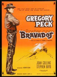 5y475 BRAVADOS Danish '59 full-length Kerring art of cowboy Gregory Peck!