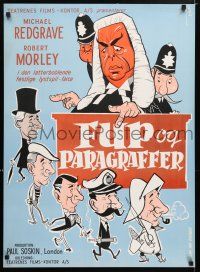 5y524 LAW & DISORDER Danish '58 Michael Redgrave, Robert Morley, English comedy!