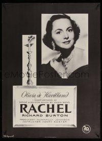 5y537 MY COUSIN RACHEL Danish '54 Richard Burton, image of pretty Olivia de Havilland!