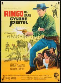 5y551 RINGO & HIS GOLDEN PISTOL Danish '68 Mark Damon in title role, spaghetti western!