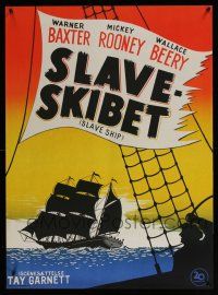5y558 SLAVE SHIP Danish R52 Warner Baxter, Wallace Beery, Mickey Rooney, Elizabeth Allan