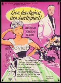 5y565 THIS HAPPY FEELING Danish '59 Debbie Reynolds, Curt Jurgens, Saxon, a spicy look at love!