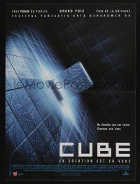 5y764 CUBE French 16x21 '99 cool completely different image, Canadian science fiction!