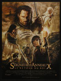 5y811 LORD OF THE RINGS: THE RETURN OF THE KING French 16x21 '03 Jackson, cast montage!