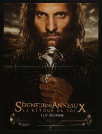 5y815 LORD OF THE RINGS: THE RETURN OF THE KING teaser French 16x21 '03 Peter Jackson, Aragorn!