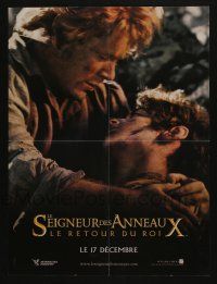 5y817 LORD OF THE RINGS: THE RETURN OF THE KING teaser French 16x21 '03 Wood & Astin as Frodo & Sam