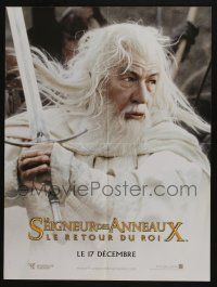 5y814 LORD OF THE RINGS: THE RETURN OF THE KING teaser French 16x21 '03 Ian McKellan as Gandalf!