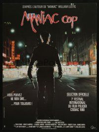 5y820 MANIAC COP French 16x21 '88 Tom Atkins, Bruce Campbell, you can remain silent forever!