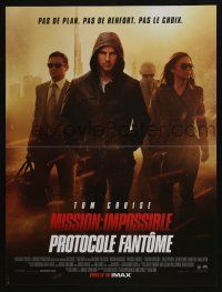 5y822 MISSION: IMPOSSIBLE GHOST PROTOCOL French 16x21 '11 hooded spy Tom Cruise & top cast!