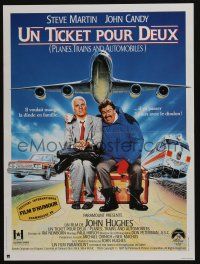 5y830 PLANES, TRAINS & AUTOMOBILES French 15x21 '87 Hughes, Steve Martin & John Candy classic!
