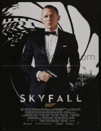5y838 SKYFALL French 16x21 '12 cool image of Daniel Craig as James Bond 007 in gun barrel!