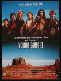 5y850 YOUNG GUNS II French 15x20 '90 Emilio Estevez, Christian Slater & Kiefer Sutherland!
