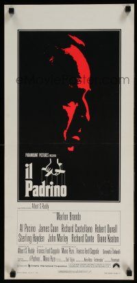 5y067 GODFATHER Italian locandina R70s best art of Marlon Brando, directed by Francis Ford Coppola!