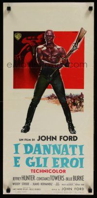 5y071 SERGEANT RUTLEDGE Italian locandina R63 John Ford, Ciriello art of Woody Strode w/gun!