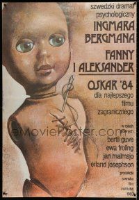 5y406 FANNY & ALEXANDER Polish 26x38 '85 classic directed by Ingmar Bergman, Walkuski artwork!