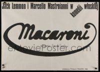 5y430 MACARONI Polish 27x38 '87 Jack Lemmon, Marcello Mastroianni, Maccheroni, Wasilewski!