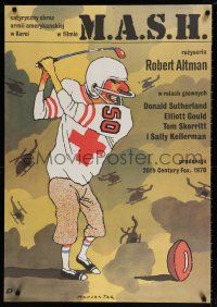 5y432 MASH Polish 26x38 '90 Robert Altman classic, Marszatek art of golfing football player!