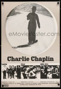 5y257 CHARLIE CHAPLIN Yugoslavian 19x27 '70s remastered Chaplin triple-bill!