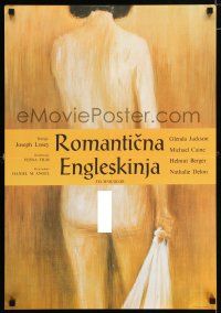5y289 ROMANTIC ENGLISHWOMAN Yugoslavian 19x28 '75 Joseph Losey, Glenda Jackson, Caine, sexy art!