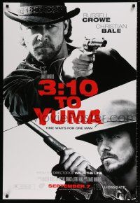 5z007 3:10 TO YUMA advance 1sh '07 cowboys Russell Crowe & Christian Bale, cool design!