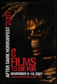 5z016 8 FILMS TO DIE FOR AFTER DARK HORROR FEST teaser DS 1sh '07 art of a decomposed skeleton!
