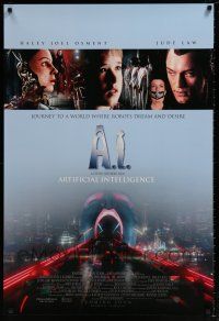 5z018 A.I. ARTIFICIAL INTELLIGENCE int'l advance DS 1sh '01 Steven Spielberg, Haley Osment, Law!