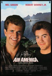 5z025 AIR AMERICA int'l 1sh '90 Mel Gibson & Robert Downey Jr. are flying for the CIA!