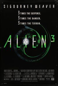 5z028 ALIEN 3 1sh '92 Sigourney Weaver, 3 times the danger, 3 times the terror!