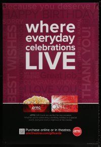 5z043 AMC THEATRES everyday celebrations style DS 1sh '11 cool ad from the movie theater chain!