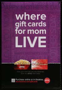 5z045 AMC THEATRES gift cards for mom style DS 1sh '11 cool ad from the movie theater chain!