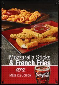 5z053 AMC THEATRES mozzarella sticks combo style 1sh '09 cool ad from the movie theater chain!