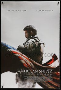 5z079 AMERICAN SNIPER int'l advance DS 1sh '14 Eastwood, Bradley Cooper as legendary Chris Kyle!