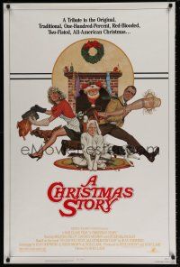 5z183 CHRISTMAS STORY 1sh '83 best classic Christmas movie, great art by Robert Tanenbaum!